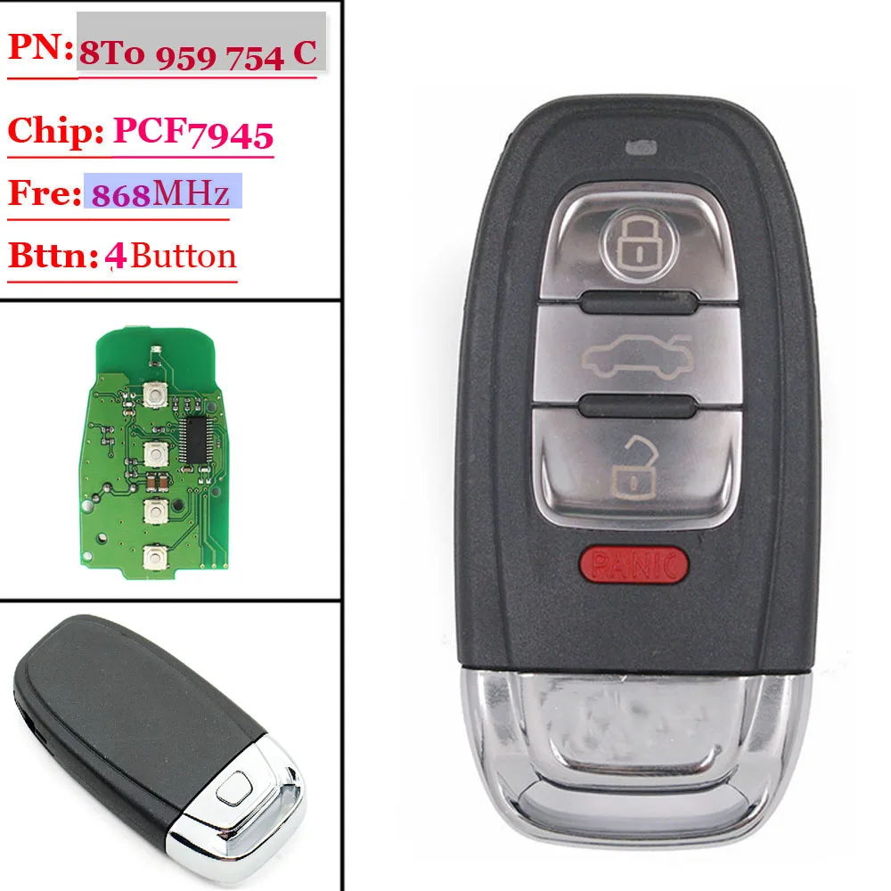 Бесплатная доставка (1 штука) дистанционный смарт ключ брелок 3 + 1 Кнопка 315 МГц/433