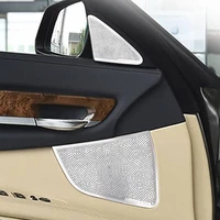 for bmw 7 series f01 2008 2015 car stainless door loudspeaker sound pad speaker cover trim frame sticker interior accessories