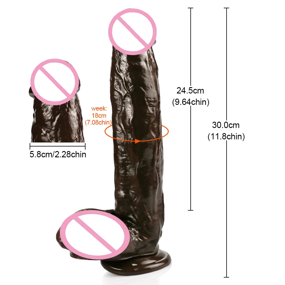 GaGu большой кофейный дилдо без Вибратор на присоске реалистичный фаллоимитатор