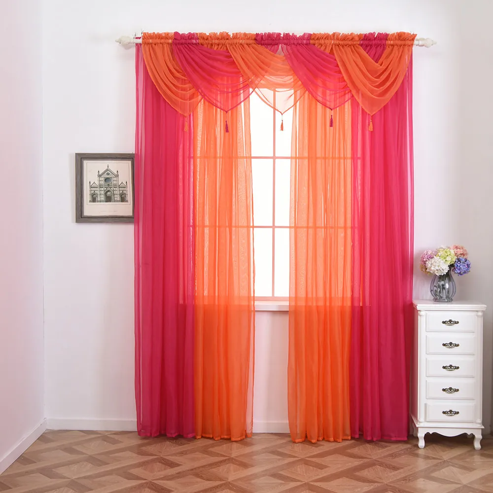 

Voile Curtain Swags All Colours Pelmet Valance Net Curtains Voile Swag