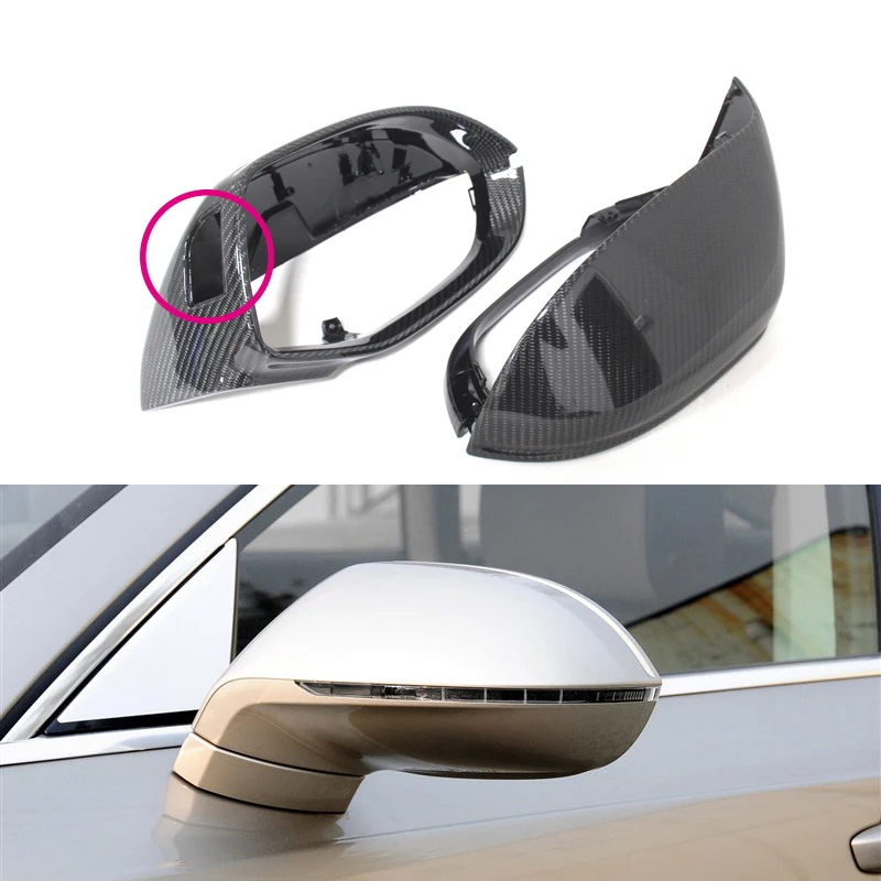 Зеркало заднего вида для Audi A7/S7 RS7 сменный глянцевый черный чехол из АБС и