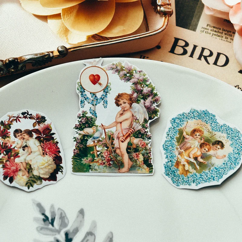 28 шт. винтажные европейские наклейки в виде ангельских кукол декоративные стиле