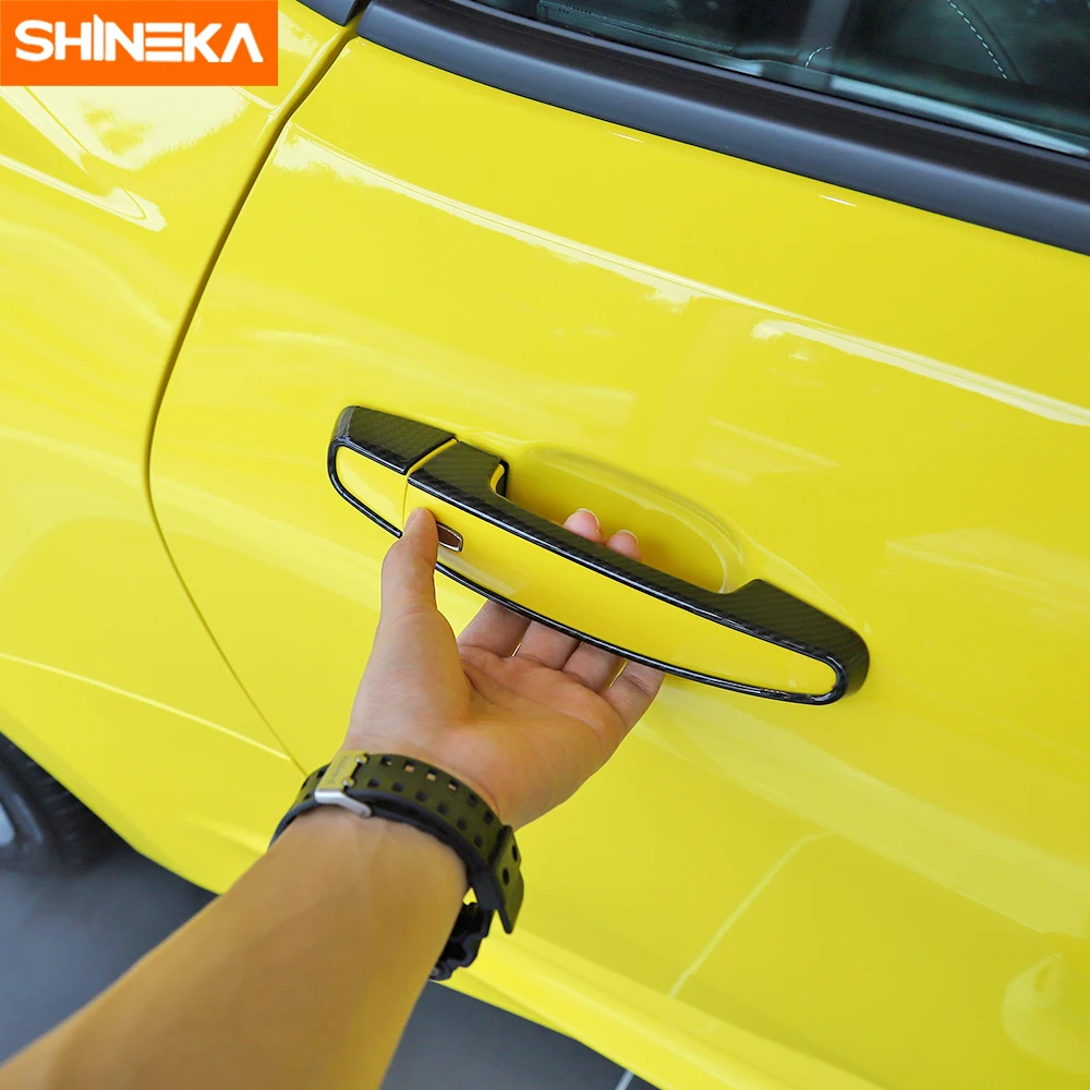 

SHINEKA автомобильные наклейки для Chevrolet Camaro из углеродного волокна ABS внешняя дверная ручка наклейка для Chevrolet Camaro 2017 +