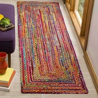 jute carpet 100 cotton double sided rustic appearance woven regional runner carpet