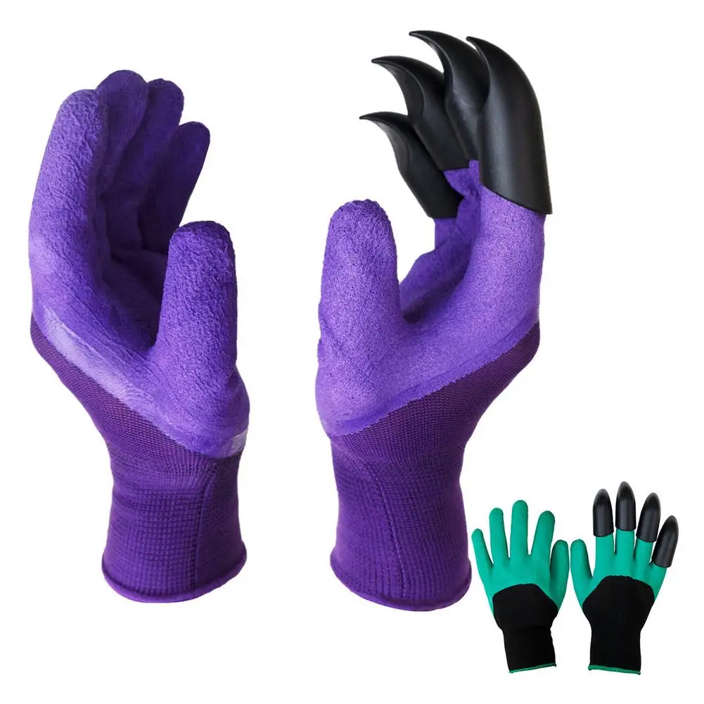 

Garden Gloves Gardening Nitrile Rubber Gloves With Claws Quick Easy To Dig And Plant For Digging Planting Garden Tools