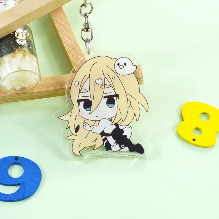 Anime Angels of Death Keychain Cartoon Figure Satsuriku No Tenshi Foster Isaac Rachel Acrylic Pendants Key Ring | Украшения и