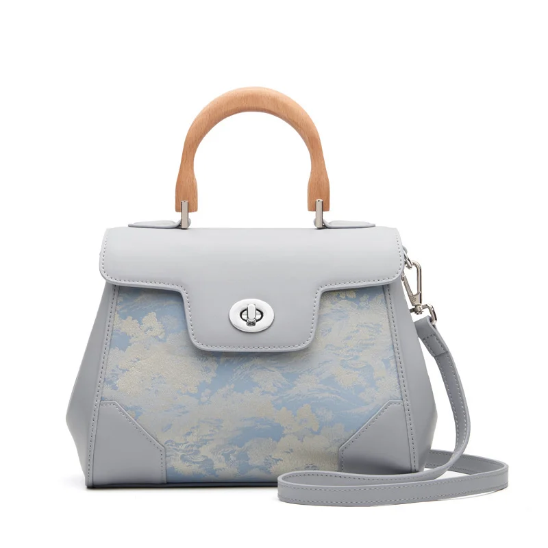 

Tianxu Chinese style bag women 2021 new fashion cowhide temperament versatile one shoulder bag Song Jin portable messenger bag