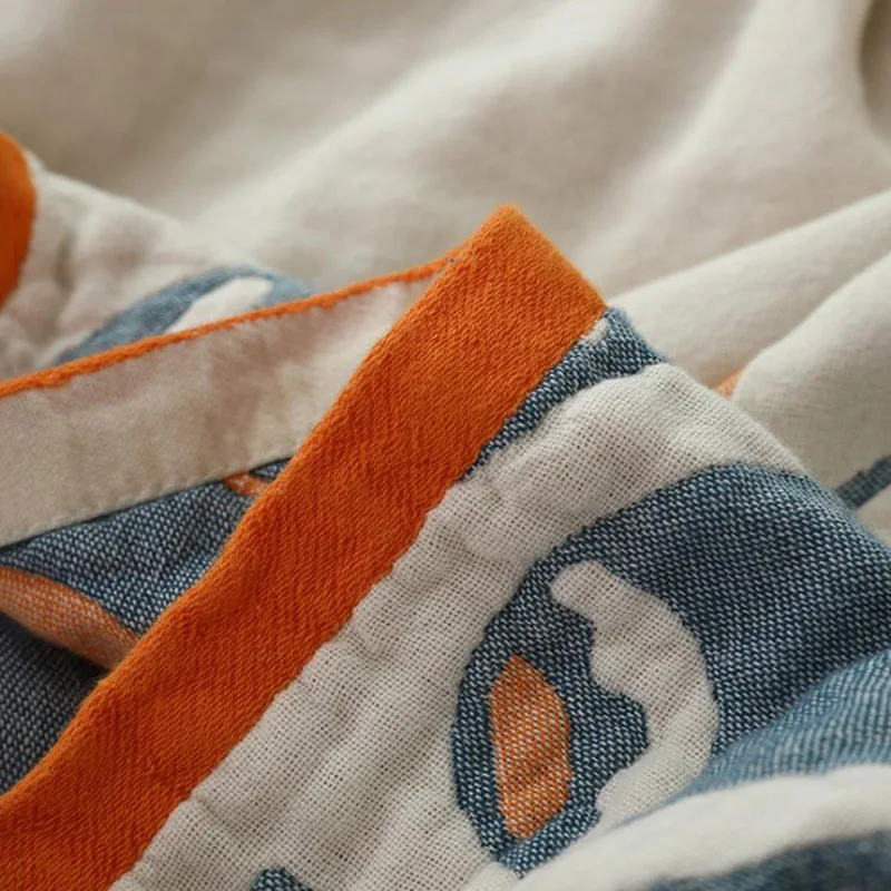 Хлопковое одеяло с реактивным принтом большая круглая искусственная кожа чехол