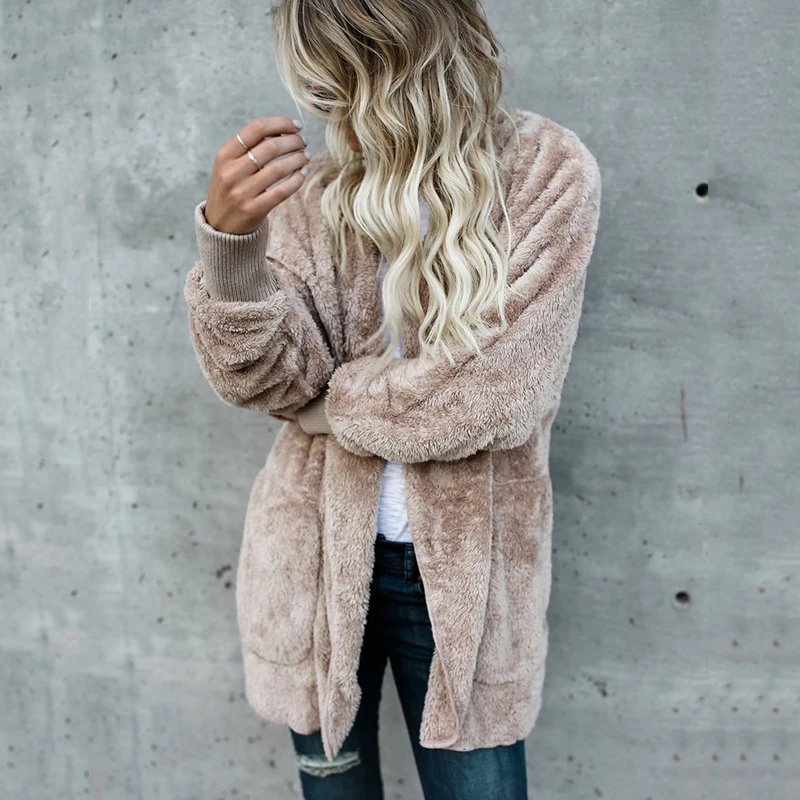 Новинка пальто с капюшоном 5XL длинным рукавом женская верхняя одежда открытым