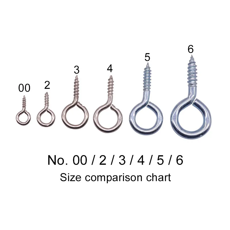 

50 pcs Eye Screws DIY Jewelry Wood Products Processing Hardware Fasteners Screws Wholesale 6 Models Optional Screw Rings