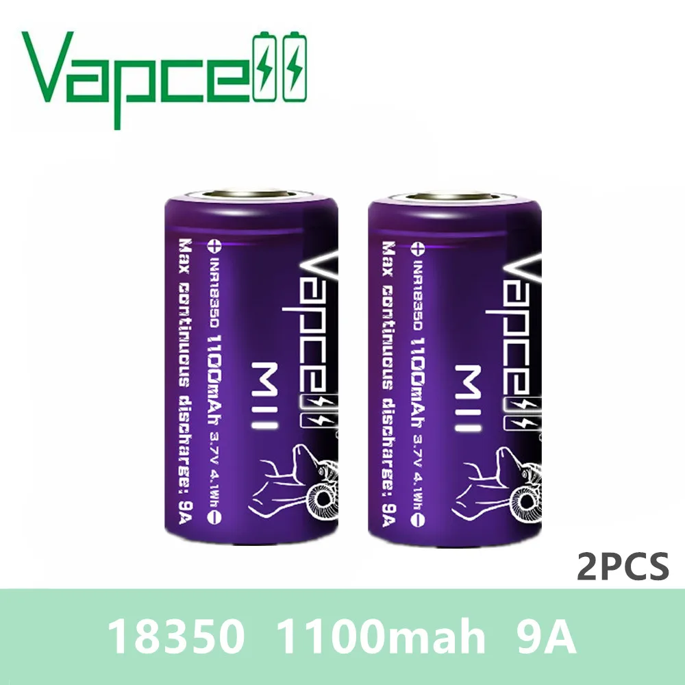 Бесплатная доставка 2 шт. батарея VAPCELL 18350 1100 мА/ч литиевая 9A 3 7 В мини-литиевая
