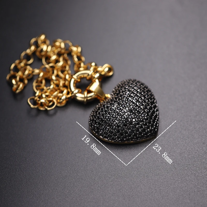 

Luxury big Heart Pendants Charm Bracelets colorful Cubic Zirconia Link Chain Bangles gold Color Plated Bohemian Women Jewellery