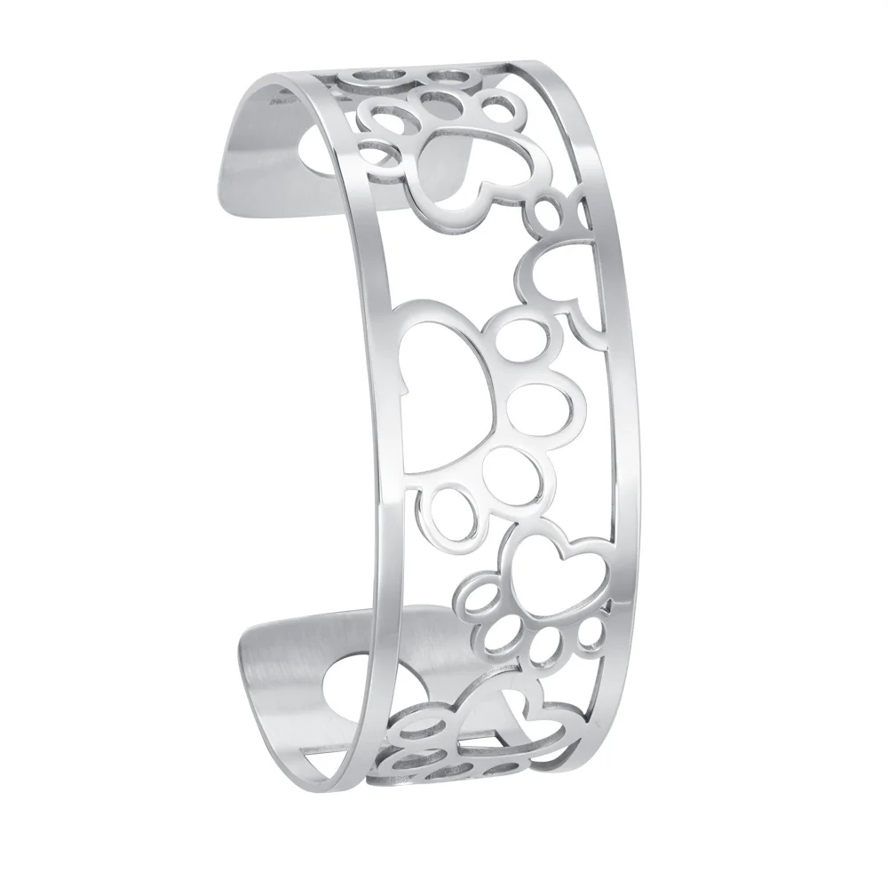 25MM SILVER Legenstar, Цветочные браслеты и браслеты для женщин, нержавеющая сталь, жоржет, кожа, сделай сам, Bijoux Manchette Femme, браслет Pulseiras - Окраска металла: 25MM SILVER