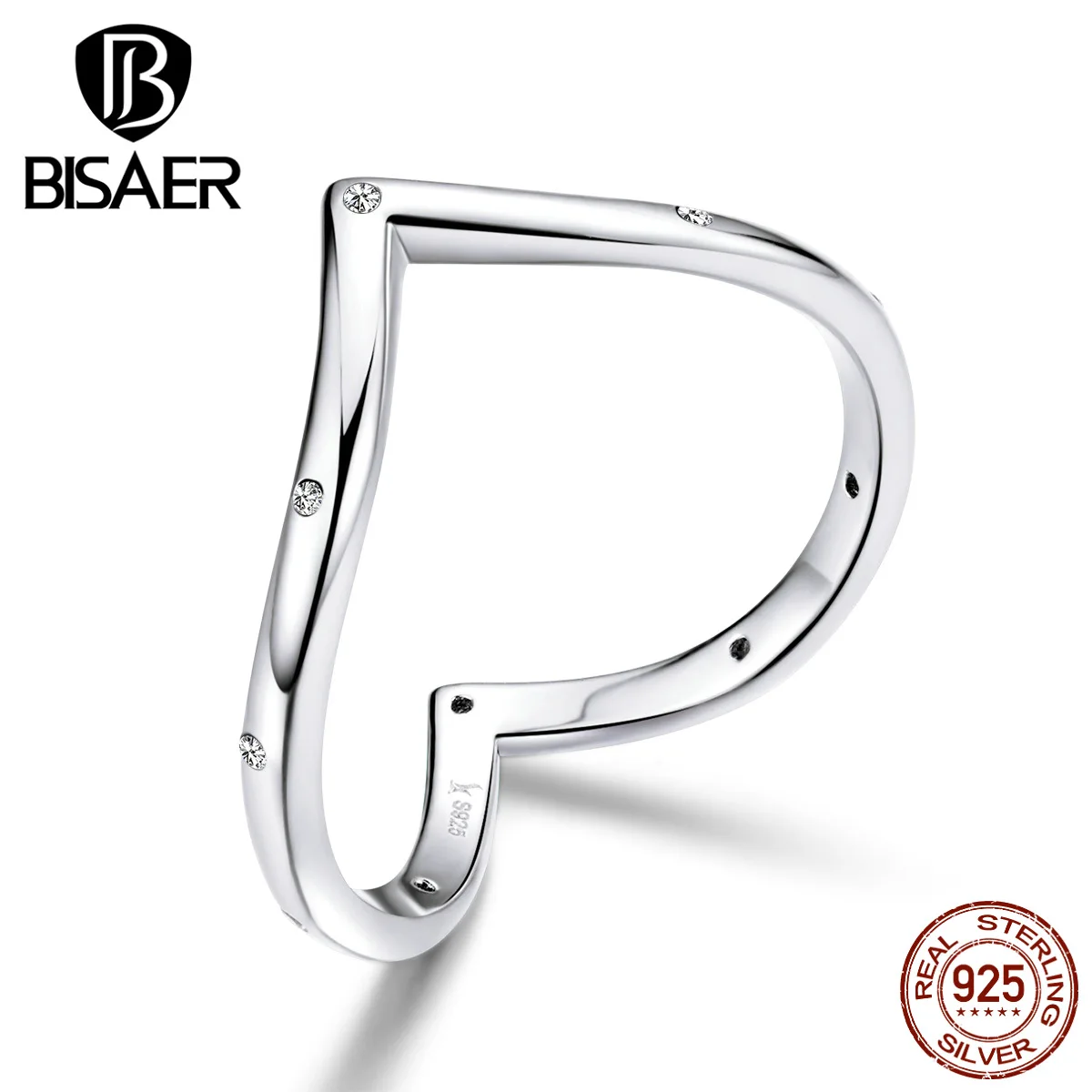 Женское кольцо с сердечком 925 пробы серебряное полированное ювелирное изделие