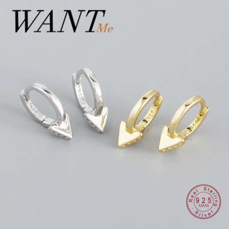 Серьги WANTME из серебра 925 пробы с фианитами женские украшения в