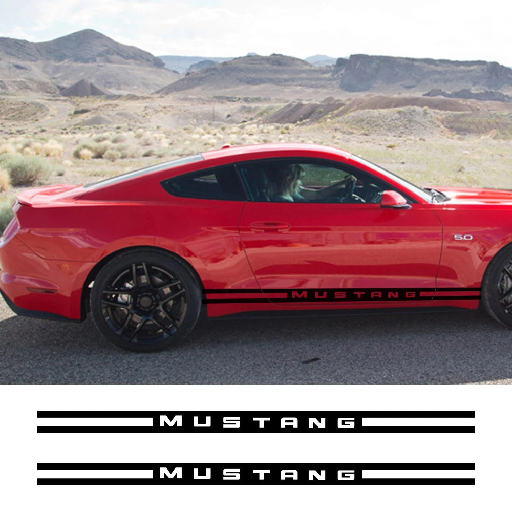 Стильные автомобильные наклейки 2 шт. стильные длинные дверные боковые полосы