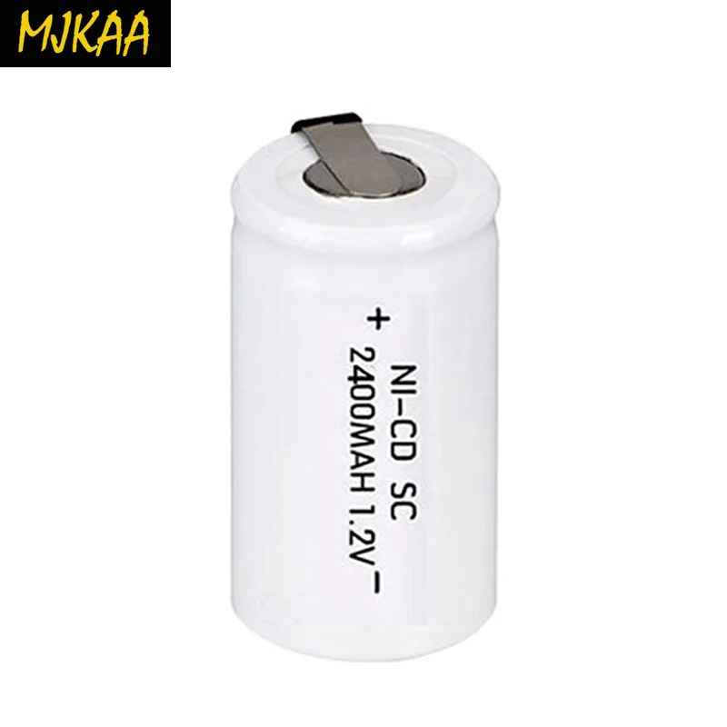MJKAA 12/15 шт SC 1 2 V 2400mAh Ni CD аккумуляторная батарея 4/5 Sub C cd батареи для электрической
