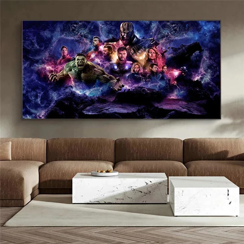 

Marvel Avengers Black Widow Figure Painting Movie Canvas Prints Marvel Wall Art Superhero Poster and Print Boy Room Home Decor