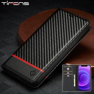 flip wallet coque for iphone 12 13 mini 11 pro xs max xr x 7 8 plus se 2020 case carbon fiber leather card slots phone cover free global shipping