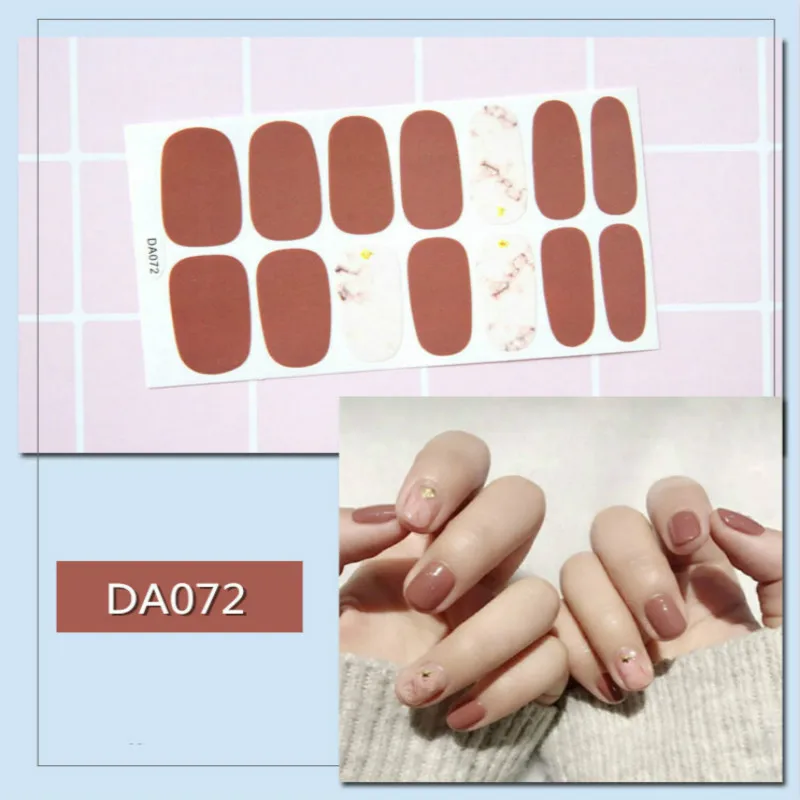 Горячее предложение 1 лист клейкий лак для ногтей стикер Блестящие полоски