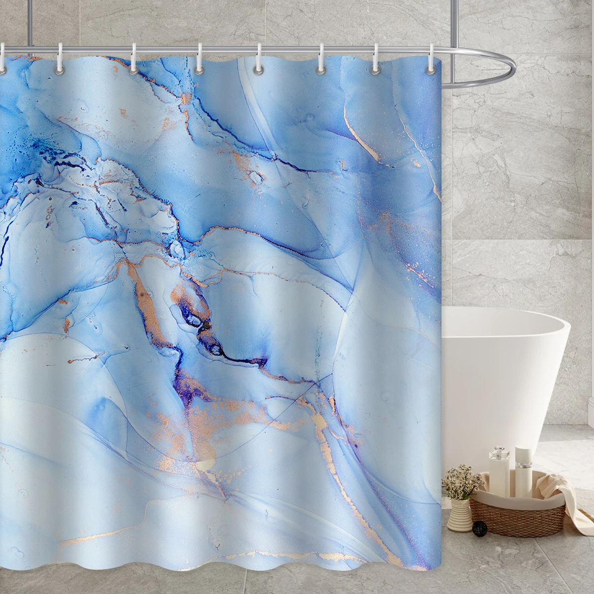marble stain printed gary and white long shower curtain bathroom waterproof duschvorhang curtains with hooks bed bath and beyond free global shipping