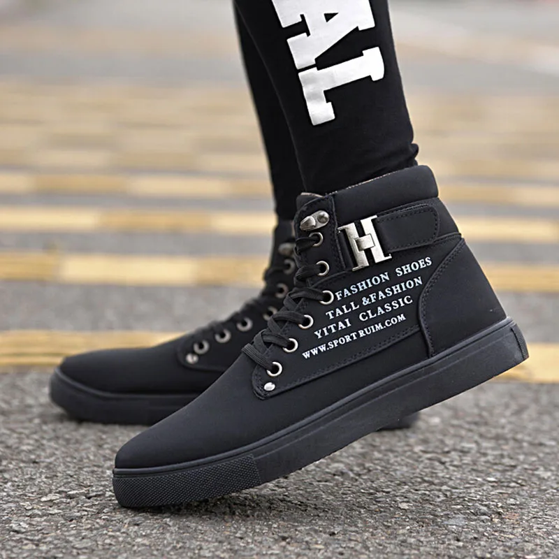 

Men's Solid Skateboarding Shoes Spring Autumn Sports Shoe Warm Men Shoes Tenis Masculino Male Men's Sports Shoes Canvas