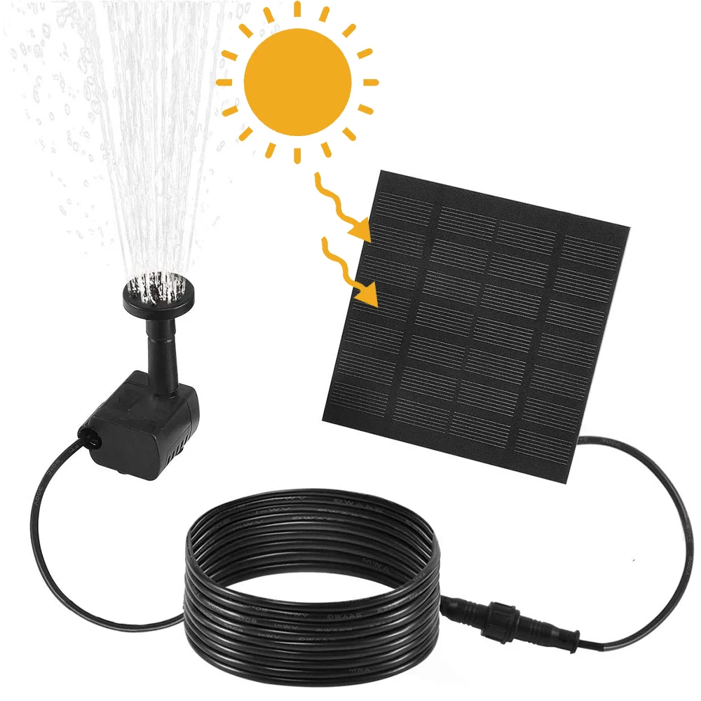 

Солнечный водяной насос, фонтан, садовый бассейн, пруд, солнечная батарея, панель, Дождеватель, уличная солнечная панель, фонтаны, инструмен...