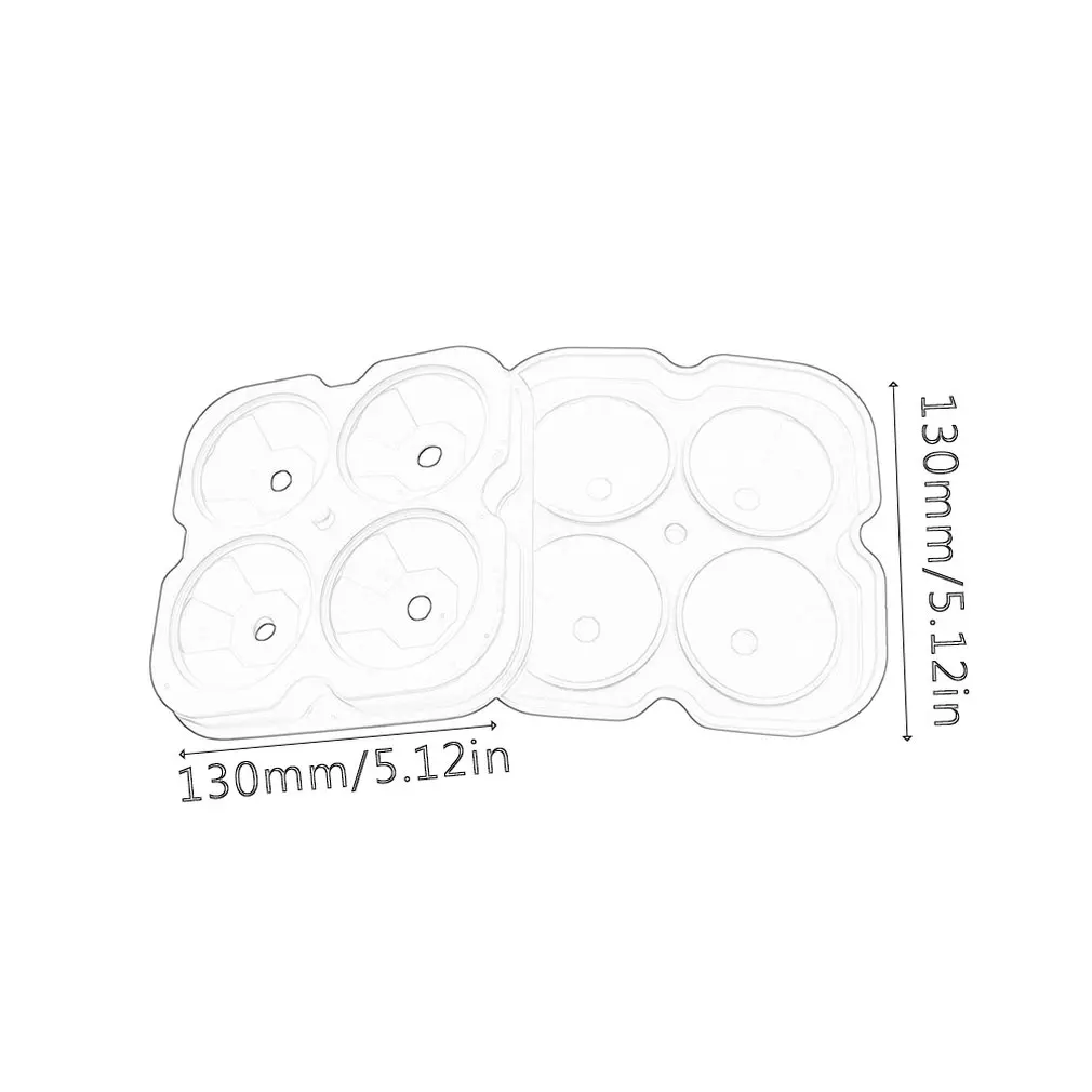 

Silicone Ice Cube Tray Mold Diamond Shape 4 Grids Ice Cream Maker Mould Fruit Cube Molds