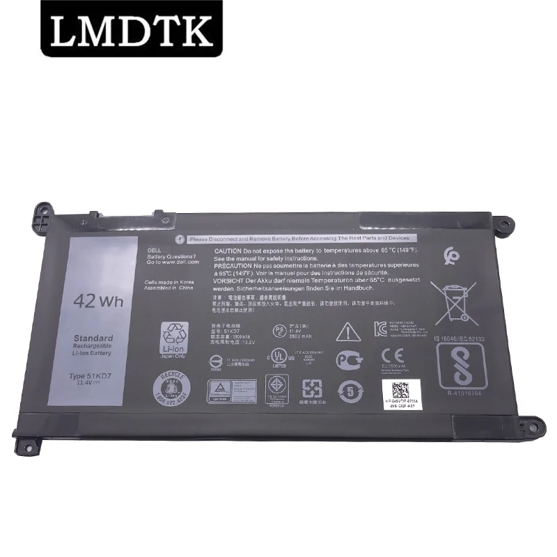 

LMDTK New 51KD7 Laptop Battery For Dell Chromebook 11 3180 3189 P26T FY8XM Y07HK 11.4V 42WH