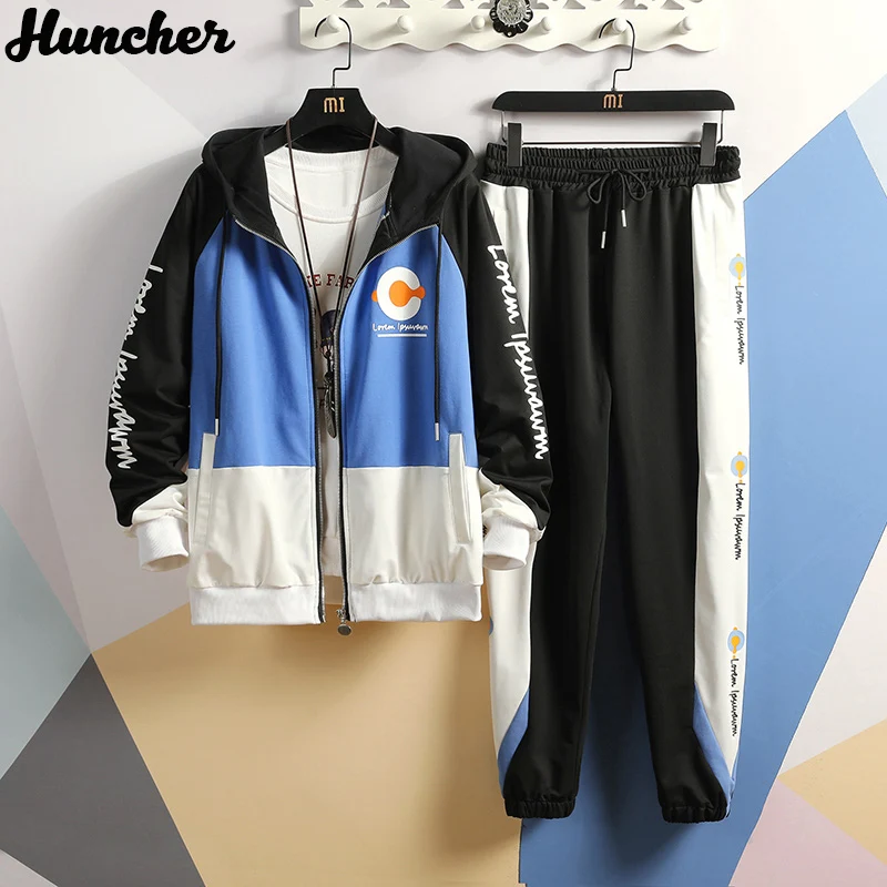 Спортивный костюм Huncher мужские комплекты 2020 Мужская модная уличная одежда в