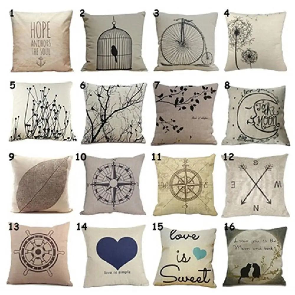 

2021 Europe Style Home Decor Simple Casaul Beige Background Cotton Linen Pillow Cover Case Cushion Wholesale Dropshipping
