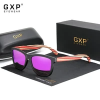 gxp fashion handmade colorful natural wooden polarized mirror sunglasses uv400 men casual eyewear women sun glasses gafas