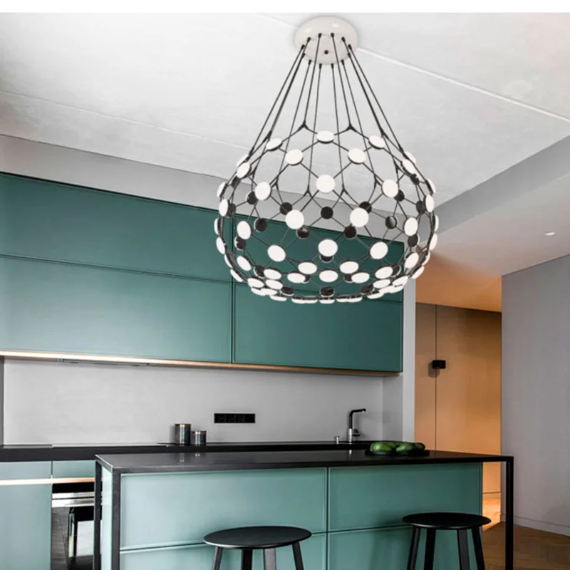 IKVVT современный акриловый светодиодный подвесной светильник сетчатая карманная