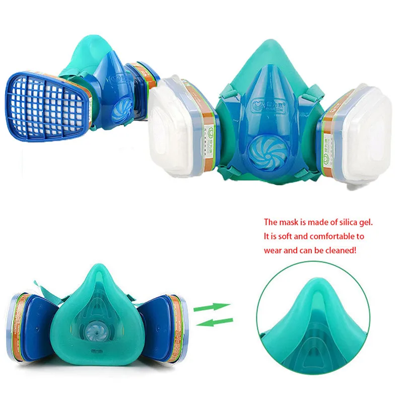 Промышленный респиратор противогаз безопасный химический Пылезащитный фильтр