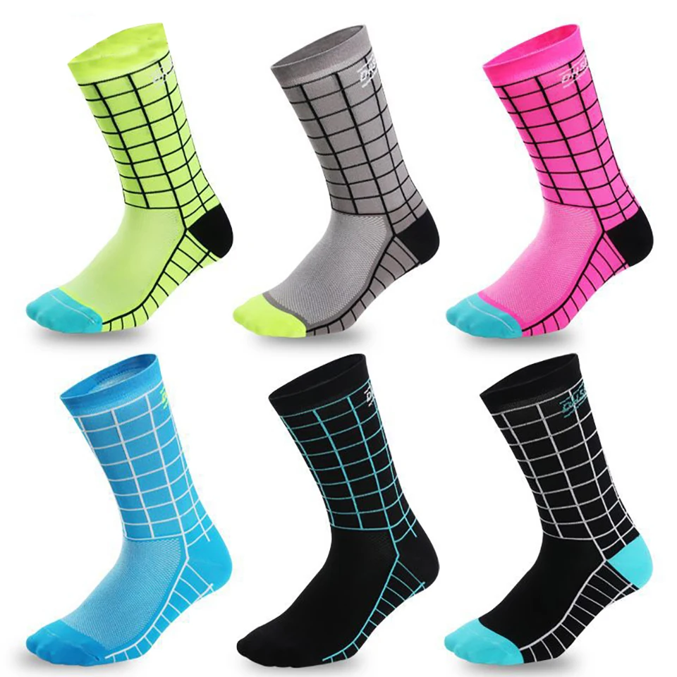 

GOBYGO 1 Pair Cycling Socks Running Fitness Outdoor Hiking Breathable Wear-resistant Fashion Simple Fluorescent Sports Sockings