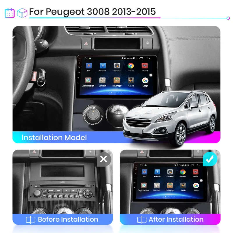Автомагнитола Junsun для PEUGEOT стереопроигрыватель на Android 10 4 Гб ОЗУ 64 ПЗУ с Bluetooth GPS