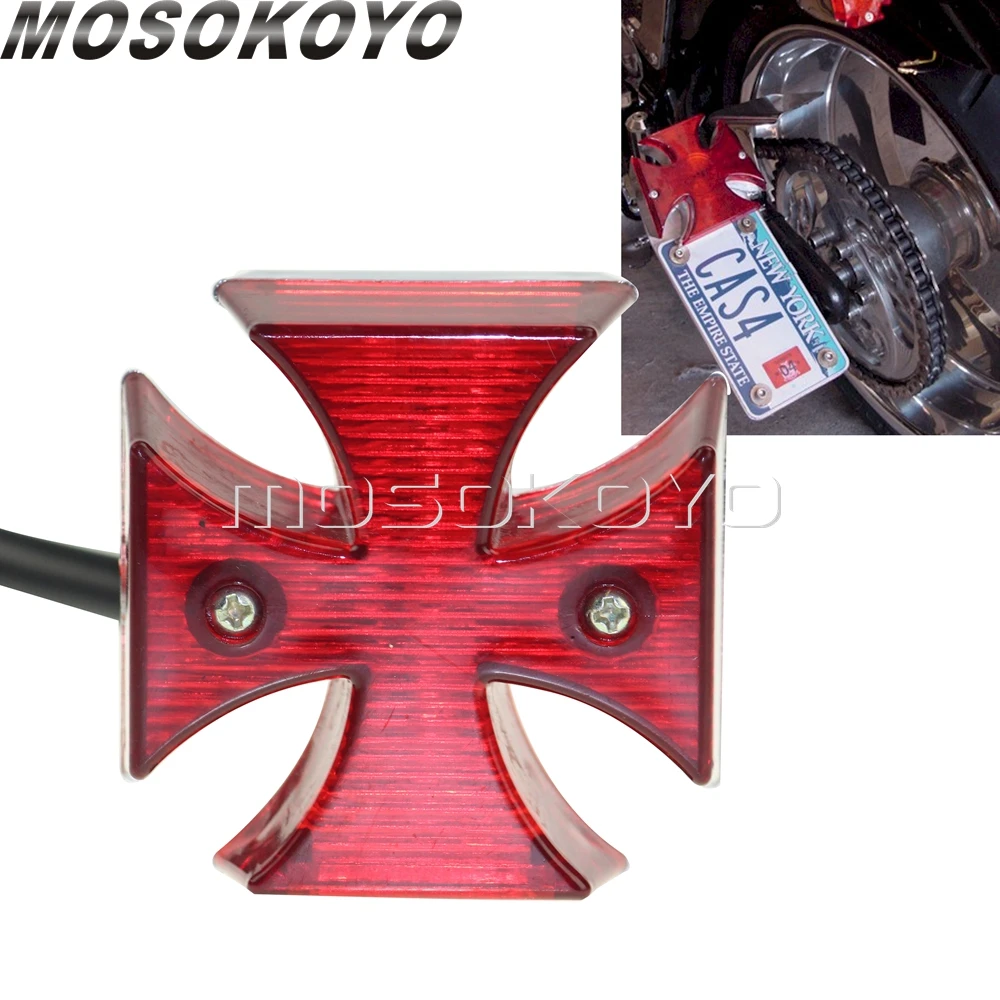 Maltese Cross Custom Chopper стоп сигнал светодиодный 12 в тормозной задний фонарь с