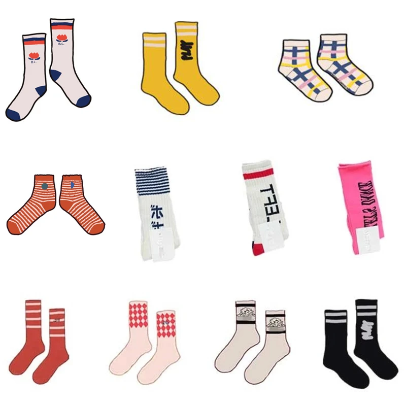 Новинка 2020 Брендовые однотонные напольные носки для новорожденных Детские