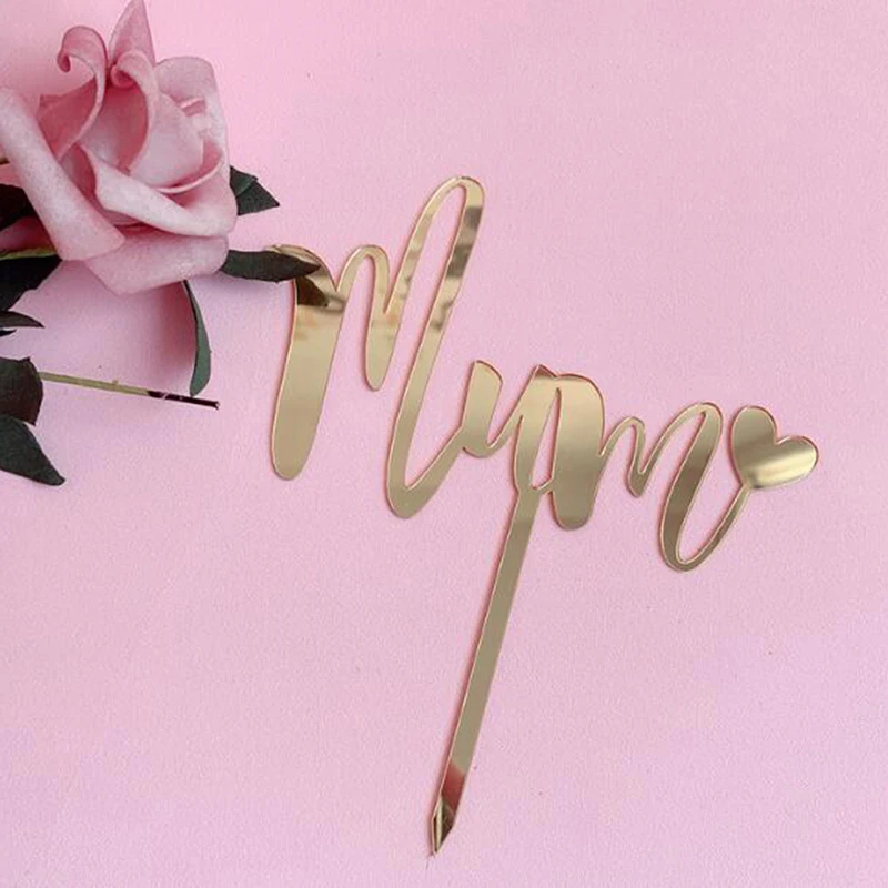 Акриловый Топпер для торта 5 стилей украшение на день матери с надписью мама