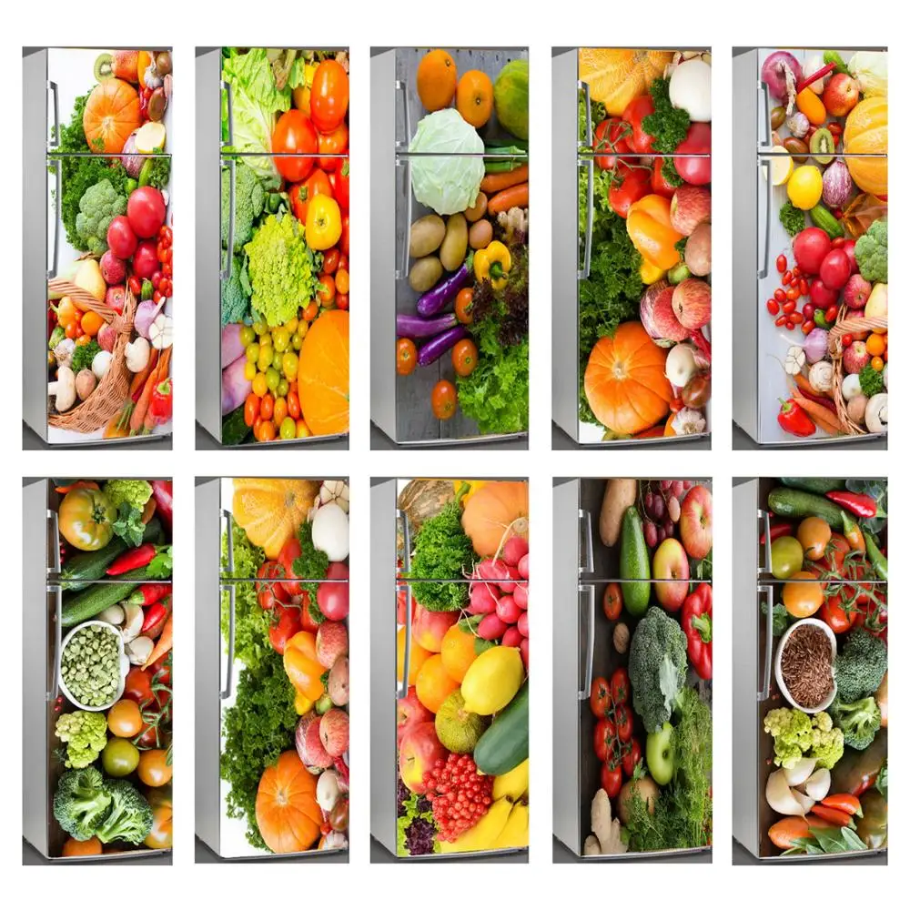 3D самоклеющиеся овощи фрукты Холодильник Стикер Обертывание ребенок искусство