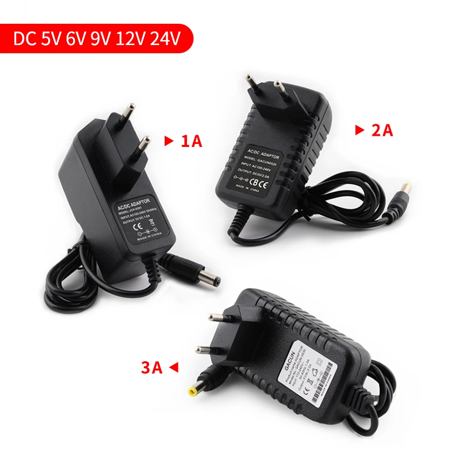 Адаптер питания DC 5V 9V 12V 24V 1A 2A 3A EU US адаптер Swiching 220V To Светодиодная лампа|Адаптеры
