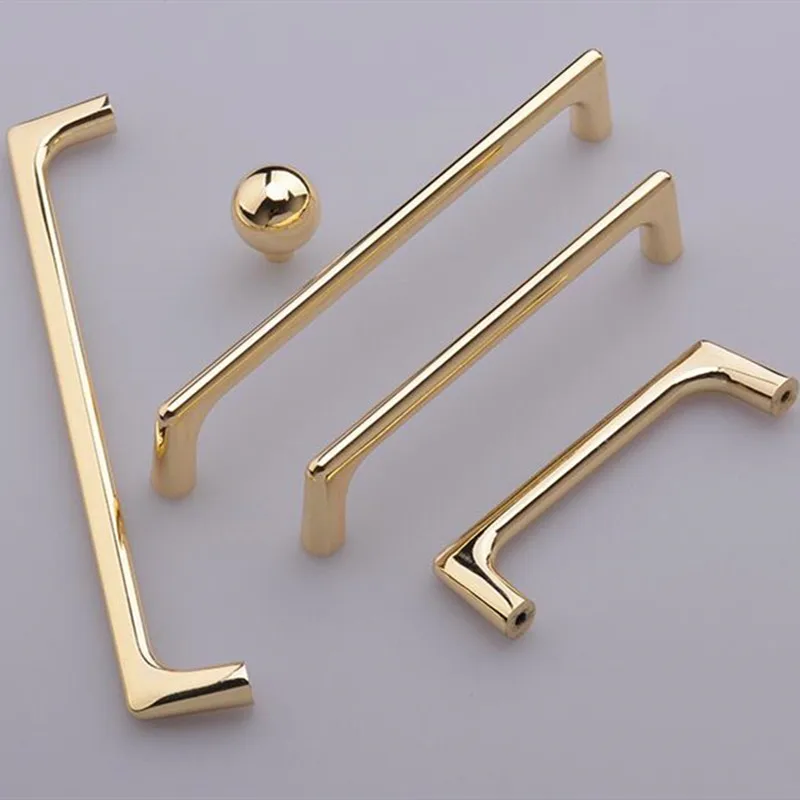 KK & FING твердые золотые ручки для шкафов из цинкового сплава кухонный шкаф дверные