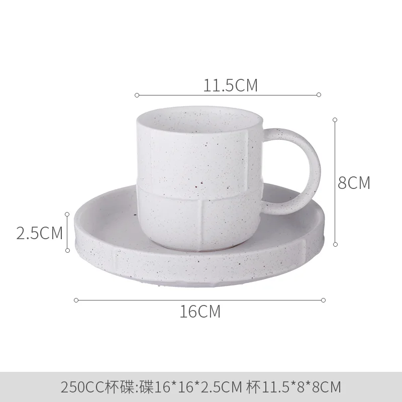 250ml-Cup Saucers-A Simple ceramic teapot cold water bottle retro white set coffee afternoon tea cup mug milk can sugar bowl mx6221104 - Цвет: 250ml-Cup Saucers-A