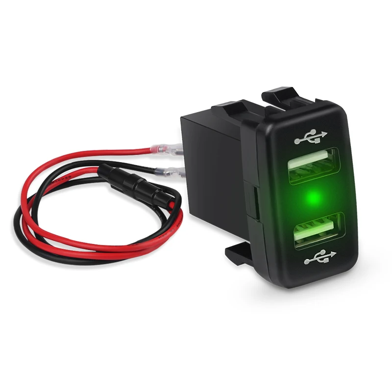Автомобильное зарядное устройство для телефона 5 В а с двумя USB портами|Кабели