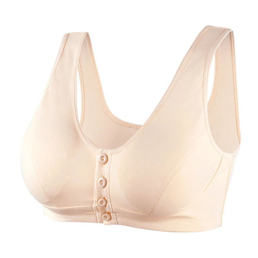 Женский бюстгальтер с застежкой спереди беспроводной хлопковый сексуальное