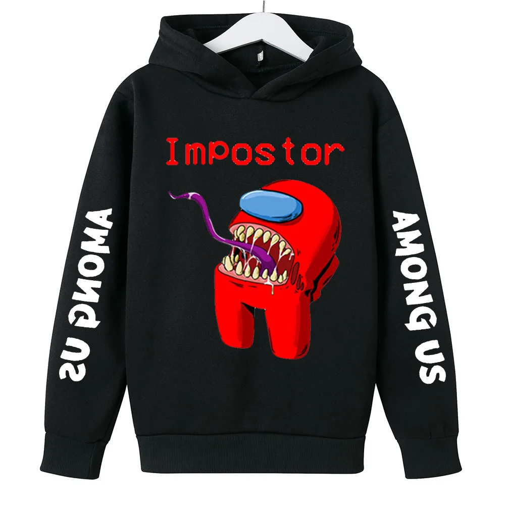 

Impostor Cotton Streetwear New Video Game kids Sweatshirt Girls Harajuku Pullover Printed top 5-14 Years Among Us Boys Hoodies