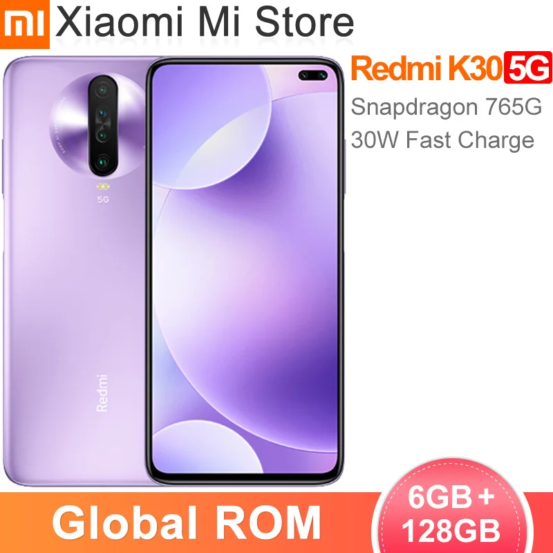 Мобильный телефон Xiaomi Redmi K30 глобальная прошивка 6 ГБ 128 Восьмиядерный процессор