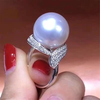 diy gemstone oysters pearls making jewelry design ring base classic resizable 925 sterling silver accessory for women gift