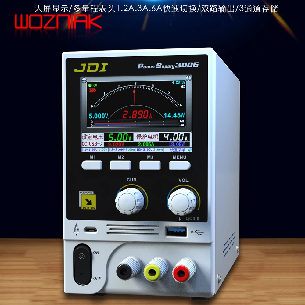 HR3006 30V 6A Intelligent Voltage Regulator Current Power With Fast USB Charging Port Phone Repair Tool Updated from HR1203 | Инструменты