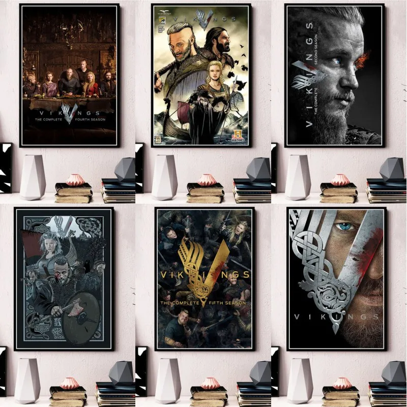 

Vikings Classic TV Series Show Season Classic New Posters and Prints Canvas Paintings Wall Art Pictures for Living Room No Frame